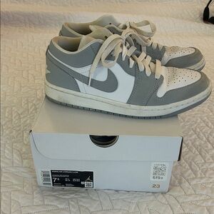 Nike Air Jordan 1 Low White and Grey
